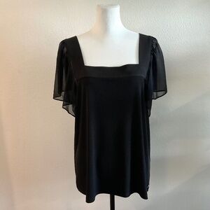 CALVIN KLEIN Black Blouse Size Extra Large NEW